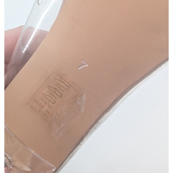 Azalea Wang Stiletto Clear Silver High Heel Pumps 4.5" Women’s Size 7 - Picture 5 of 9